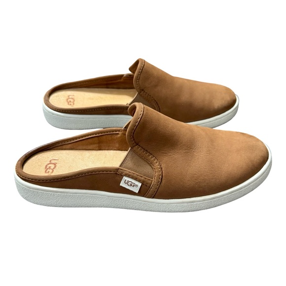 UGG Gene Tan Nubuck Leather Slip On Mule size 8 - Picture 2 of 10